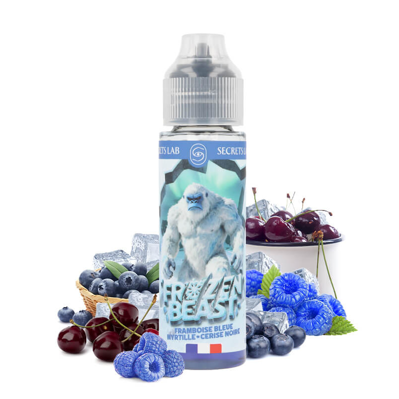 E-liquide Frozen Beast Framboise Bleue Myrtille Cerise Noire 50ml de la marque Secret's Lab