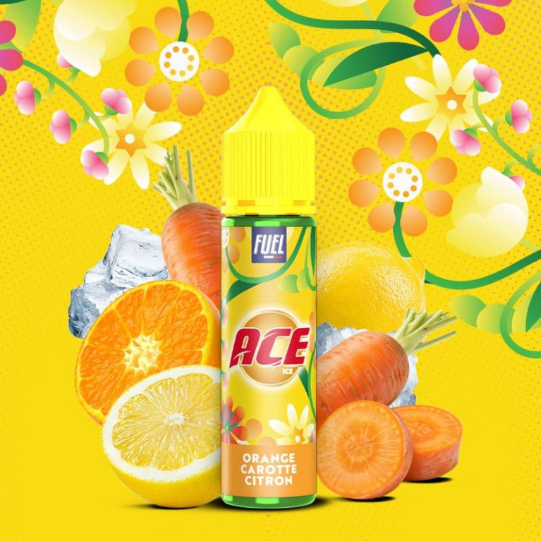 E-liquide Orange Carotte Citron 50ml de la gamme ACE