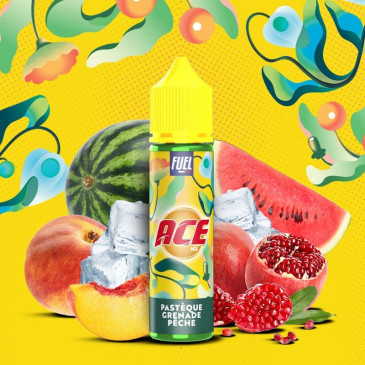 E-liquide Pastèque Grenade Pêche 50ml de la gamme ACE