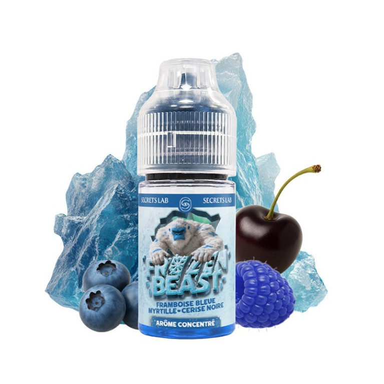 Concentré Frozen Beast Framboise Bleue Myrtille Cerise Noire 30ml de la marque Secret's Lab