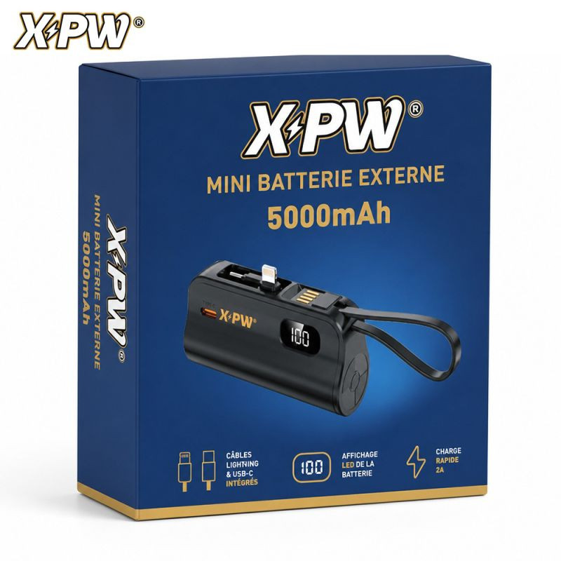 Mini batterie externe 5000mAh de la marque XPW