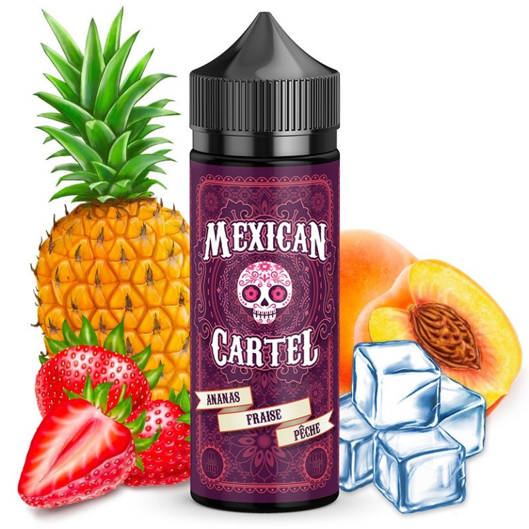 E-liquide Ananas Fraise Pêche de la marque Mexican Cartel| 