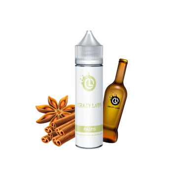 E-liquide  Pastis 50ml de la gamme Crazy Labs chez Klopina