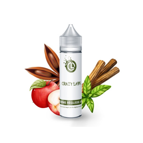 E-liquide Pomme Reglisse 50ml de la gamme Crazy Labs