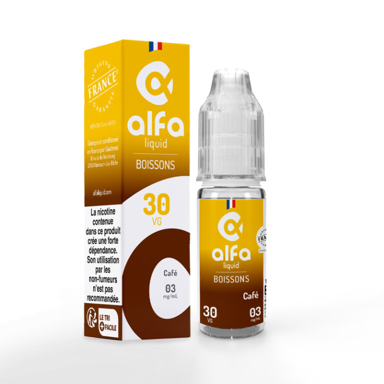 E-liquide Café de la marque Alfaliquid chez Klopina