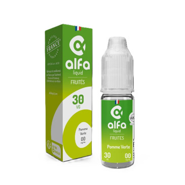 E-liquide Pomme Verte de la marque Alfaliquid chez Klopina