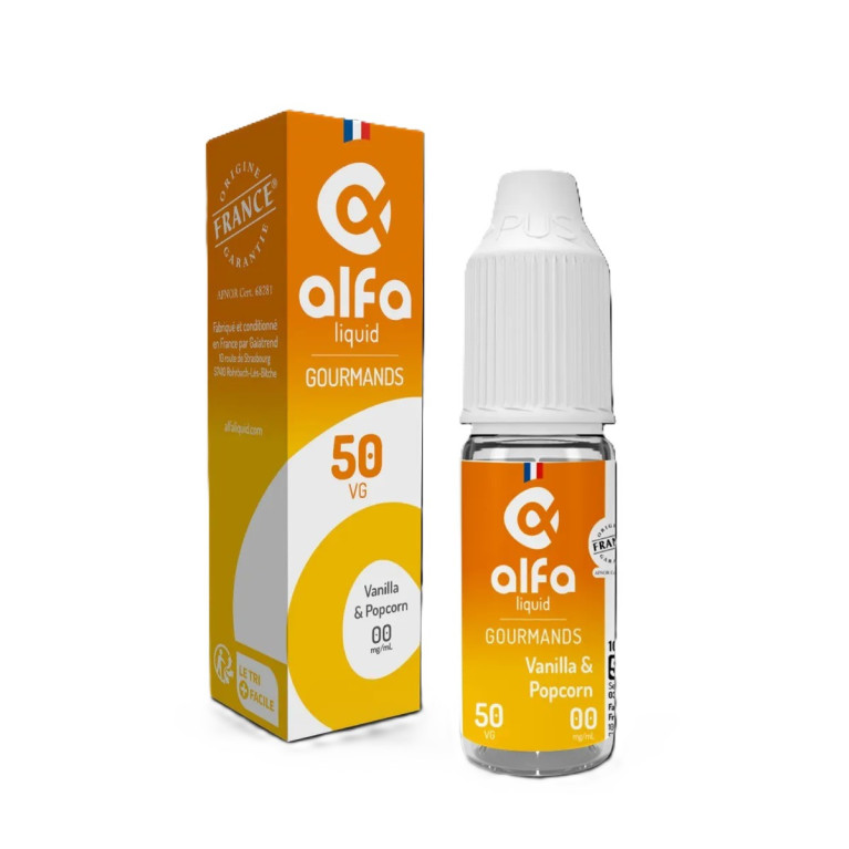 E-liquide Vanilla & Popcorn de la marque Alfaliquid chez Klopina